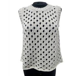 NEW MJ WATSON women's hole vest top in natural